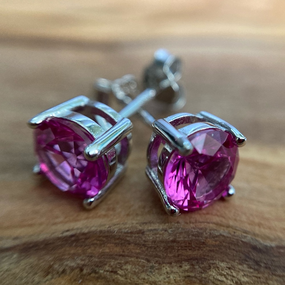 Sterling silver 925 stud earrings - Picture 6 of 8